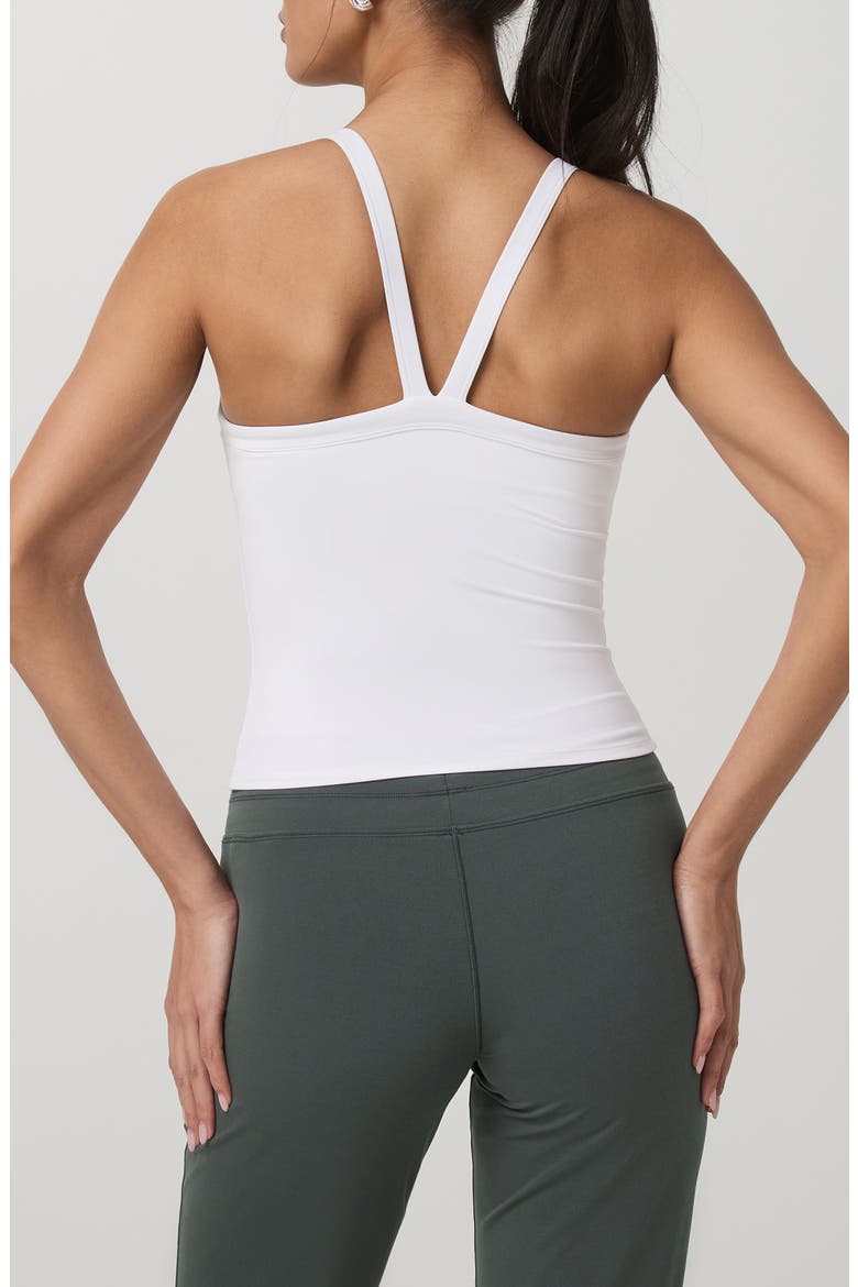 AllTheForm V-Neck Performance Tank, Alternate, color, WHITE