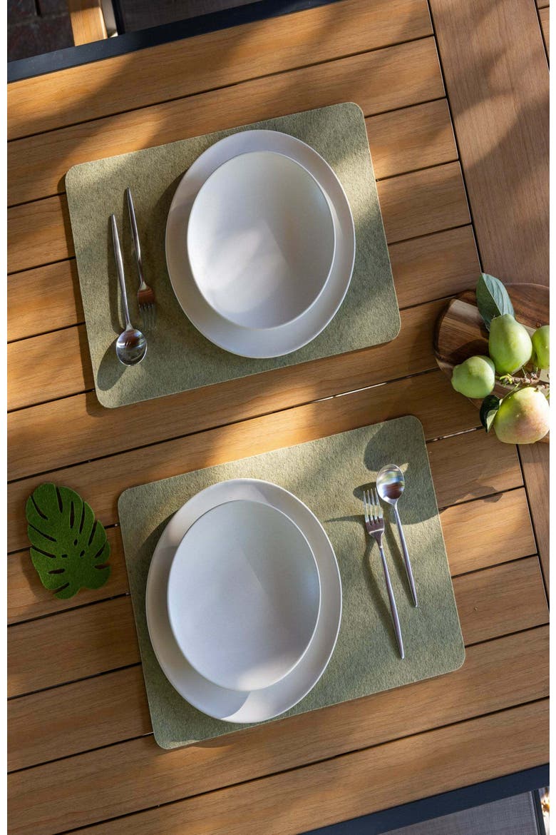 Merino Wool Placemat, Alternate, color, Sage