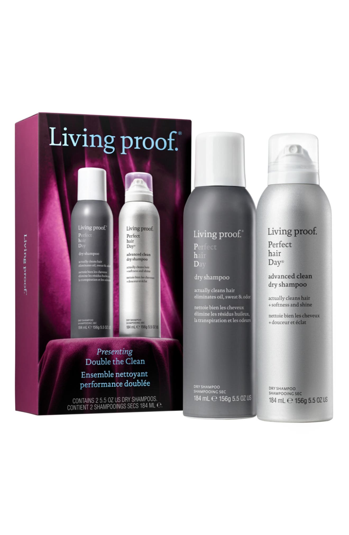 Living proof® Presenting Double the Clean - Dry Shampoo Kit $63 Value