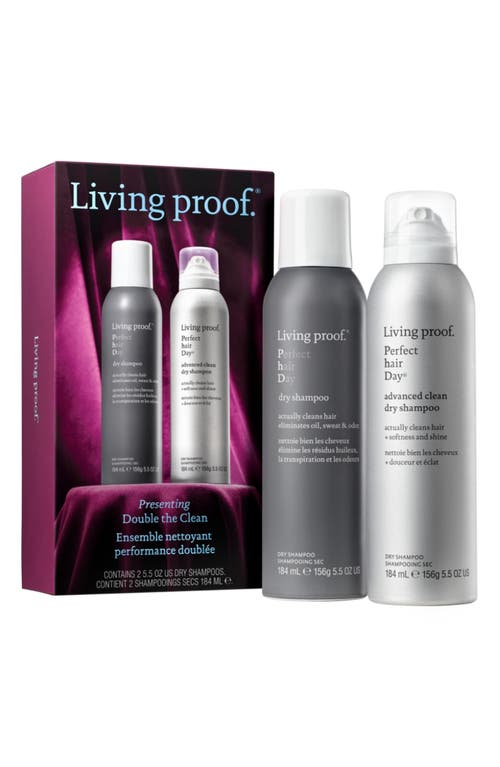 Living Proof ® Presenting Double The Clean  Dry Perfect Hair Day Shampoo Kit In Purple
