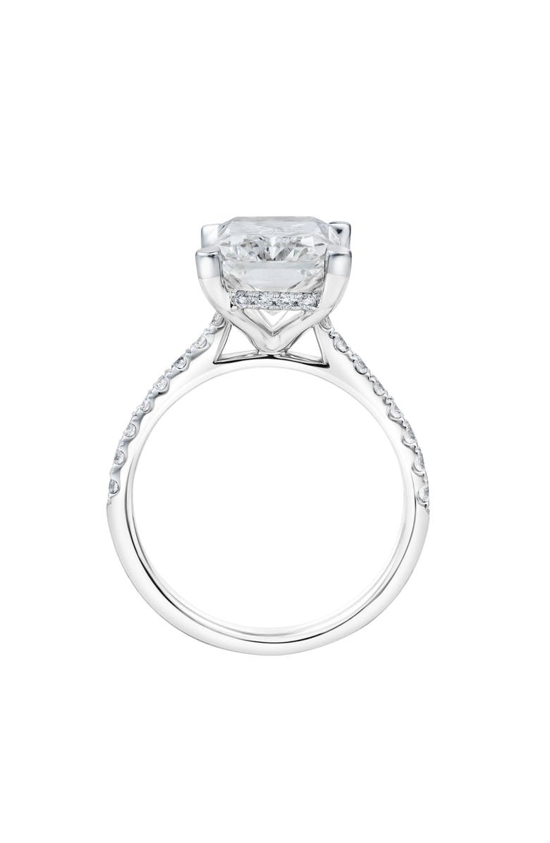 LuvMyJewelry Maia 14K Gold Radiant Cut Lab Grown Diamond Hidden Halo Engagement Ring - 5.4 Ct, Alternate, color, 14K White Gold