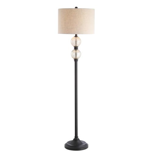 Jonathan Y January 60" Glass/metal Led Floor Lamp In Oil Rubbed Bronze