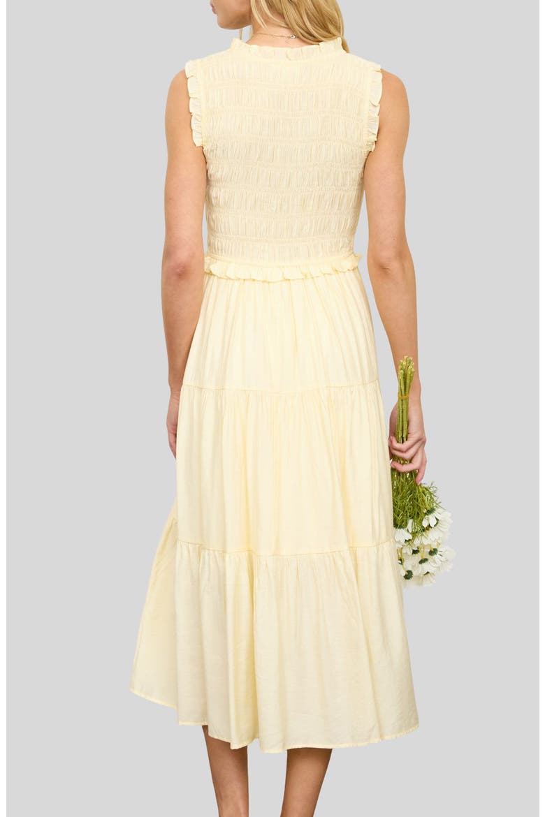 Smocked Tiered Dress, Alternate, color, BUTTER YELLOW
