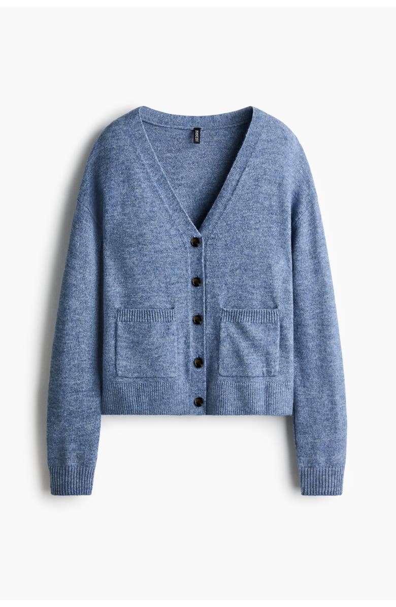 H&M Loose-fit Cardigan, Main, color, Blue Melange