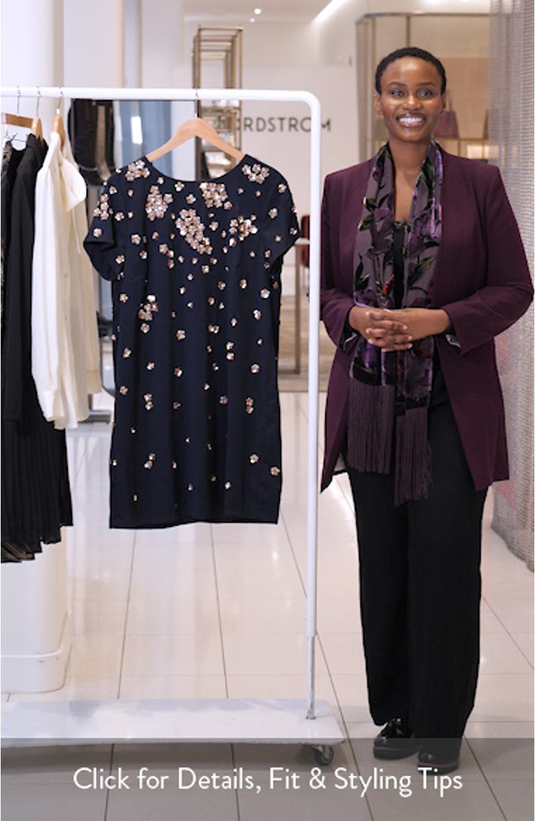 Beaded Crepe Dress, sales video thumbnail