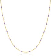 The Lovery Fine Jewelry Purple Enamel Nugget Bead Necklace