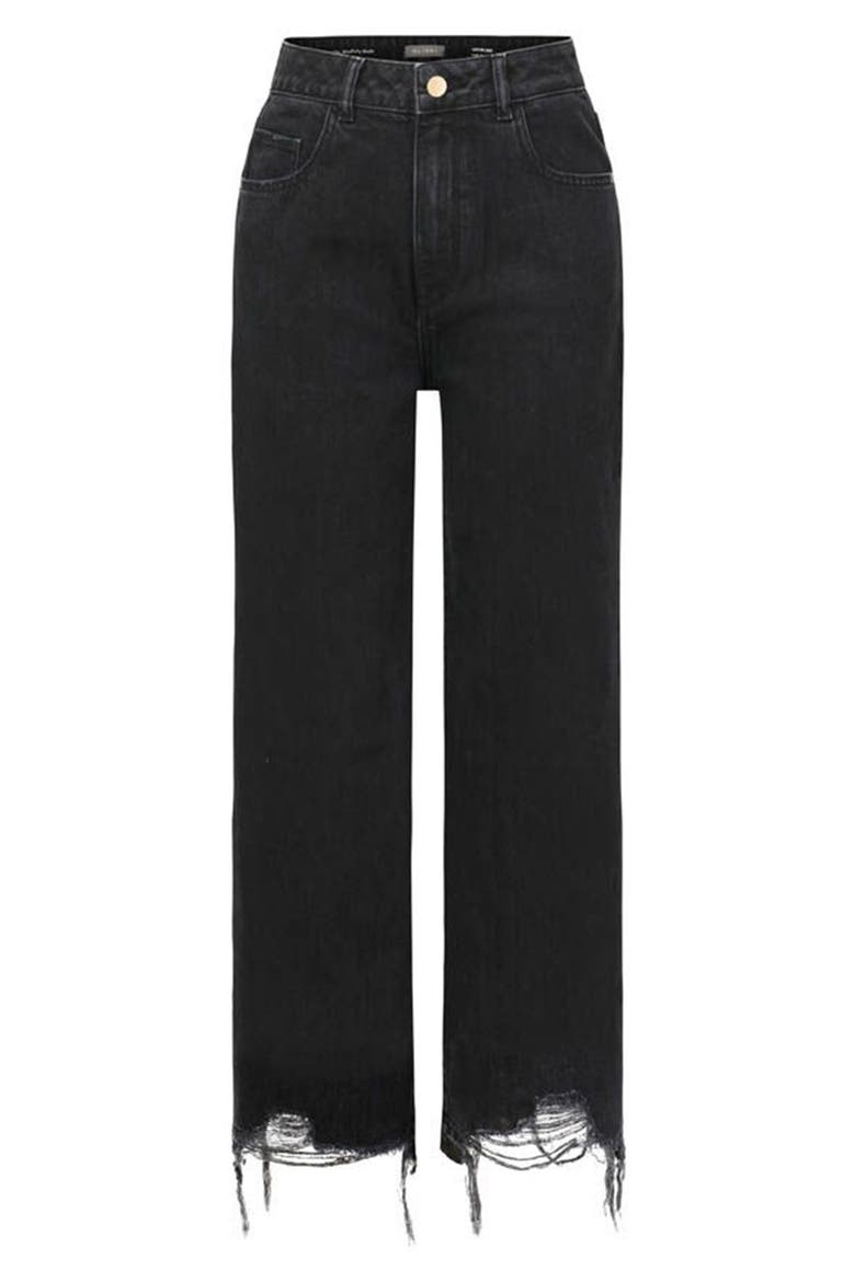 Hepburn High Waist Crop Wide Leg Jeans, Alternate, color, LARK