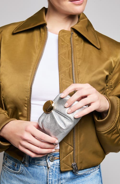 Aimee Mini Full Circle Leather Frame Crossbody Clutch In Burgundy