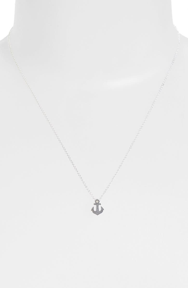 Dogeared 'Reminder - Friendship' Anchor Pendant Necklace, Alternate, color,