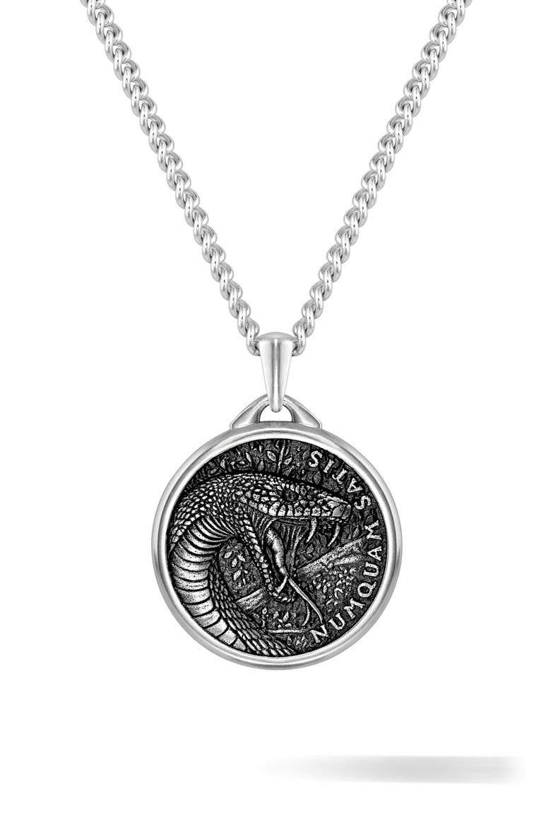 Gender Inclusive The Mamba Pendant Necklace, Main, color, SILVER