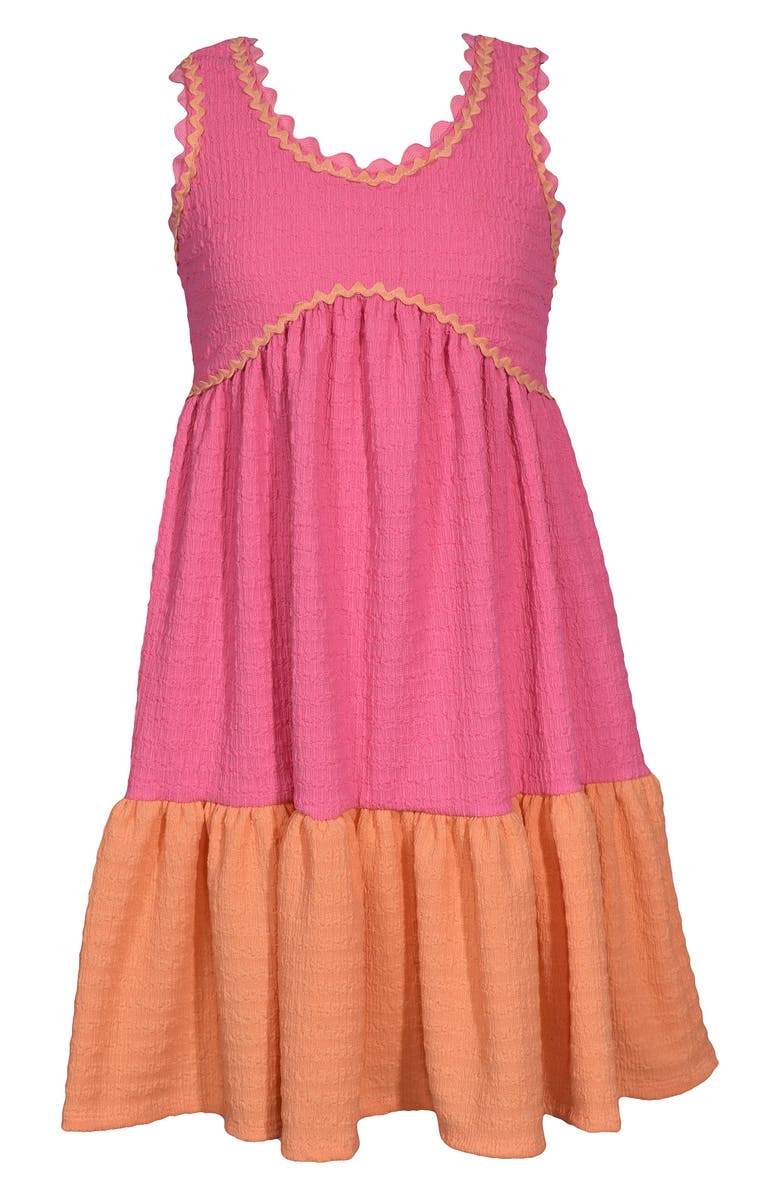 Iris & Ivy Kids' Colorblock Gauze Knit Dress, Main, color, 