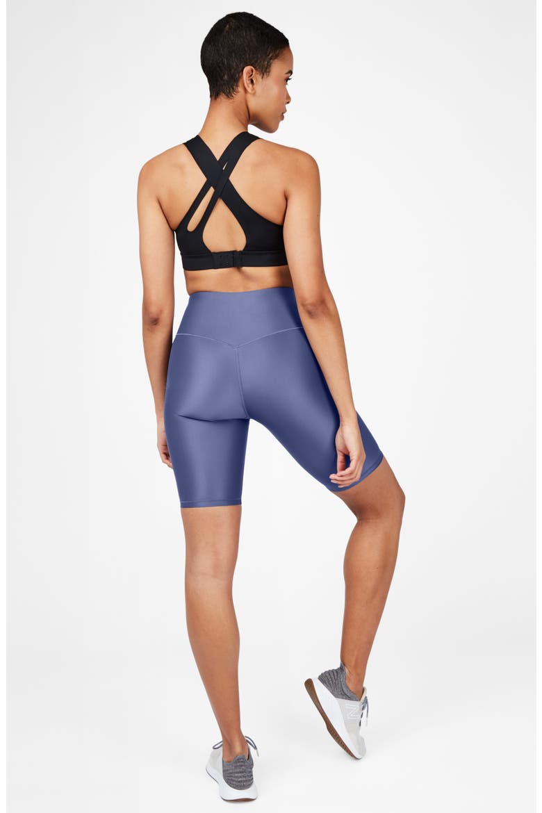 High Shine Bike Shorts, Alternate, color, CROWN BLUE