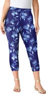 Roaman's Plus Size Essential Stretch Capri Legging