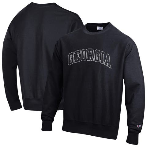 Men's Champion  Black Georgia Bulldogs Reverse Weave Crewneck Sweatshirt