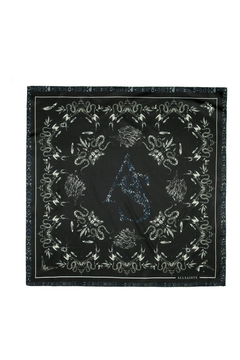 Somnium Silk Bandana, Alternate, color, BLACK