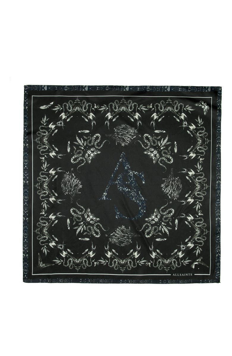 AllSaints Somnium Silk Bandana, Alternate, color,