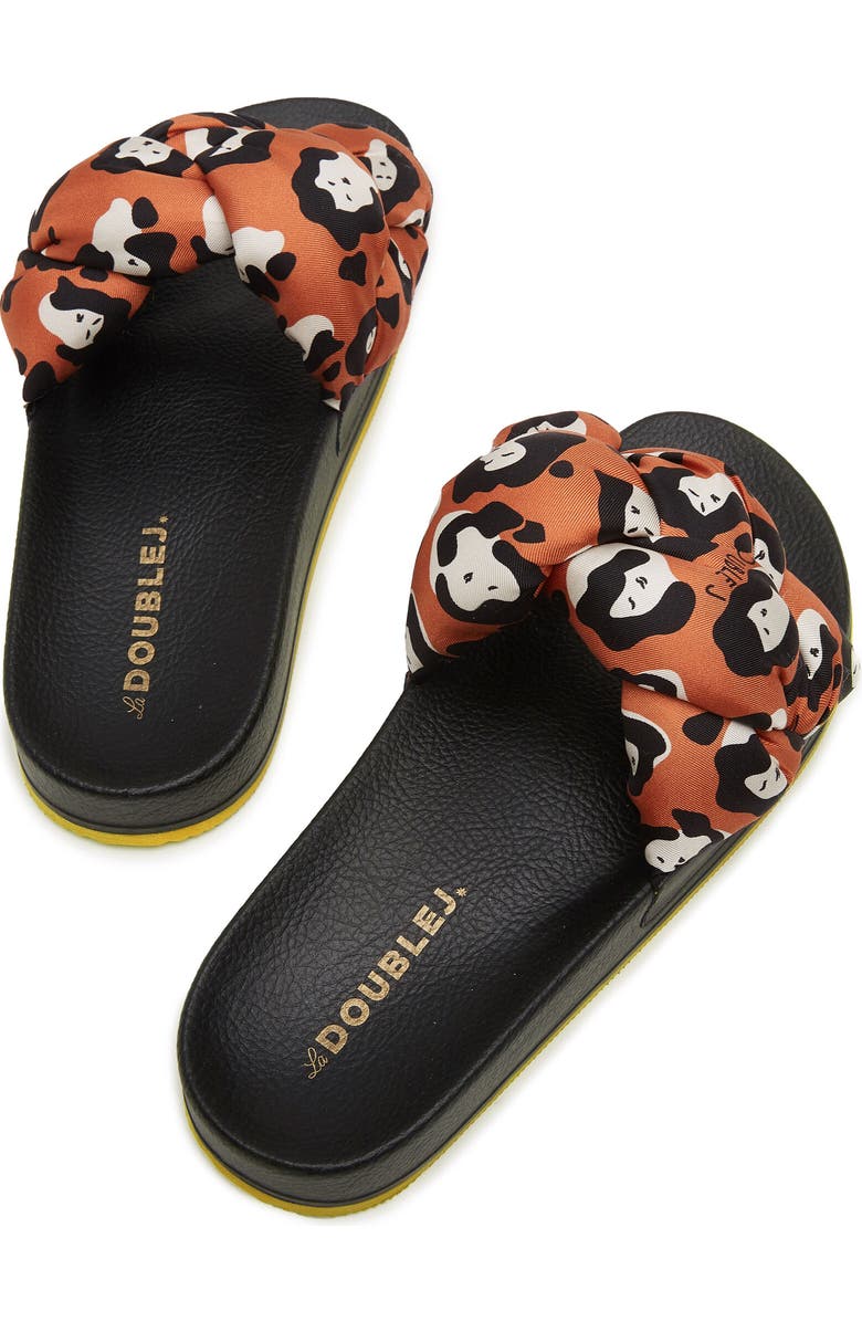 La DoubleJ Treccia Slides Lady Leopard Orange, Alternate, color, Lady Leopard Orange