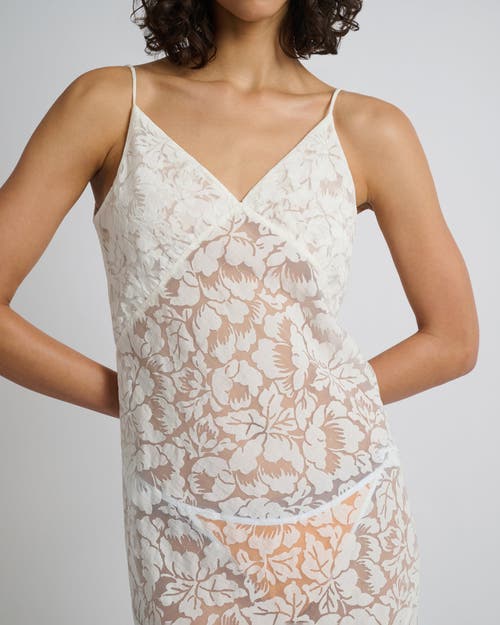 Onia Burnout Slip Dress In White