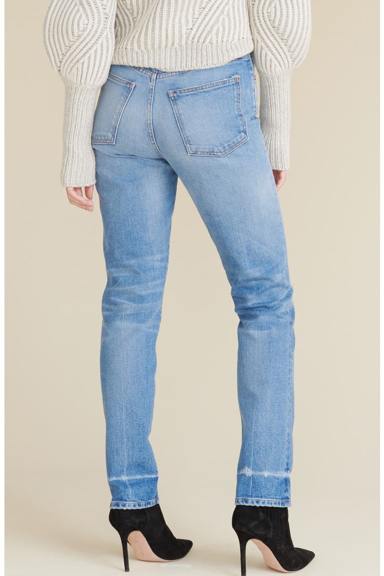 Ryleigh Patched Straight Leg Jeans, Alternate, color, ATLAS