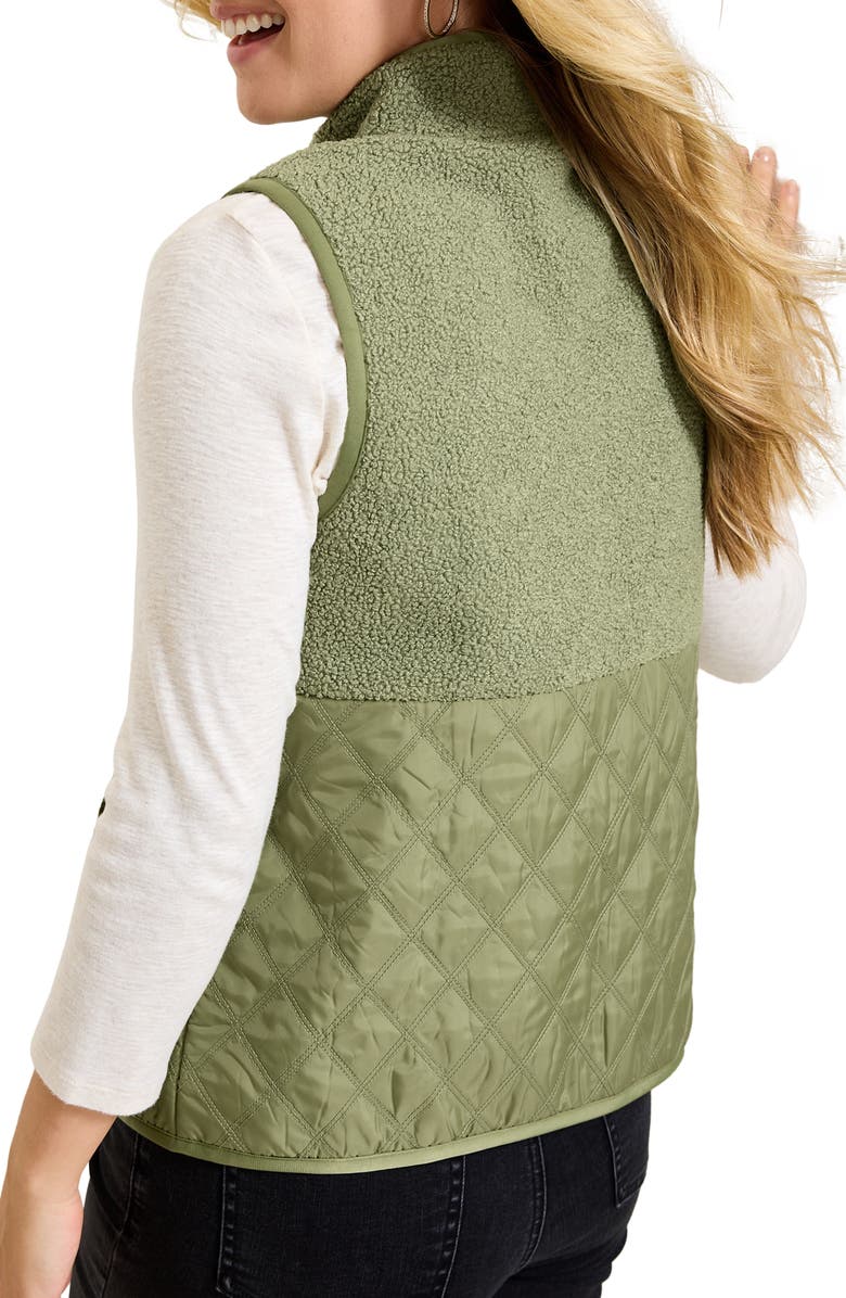 Tommy Bahama Mixed Media Quilted Vest, Alternate, color, Dusty Thyme