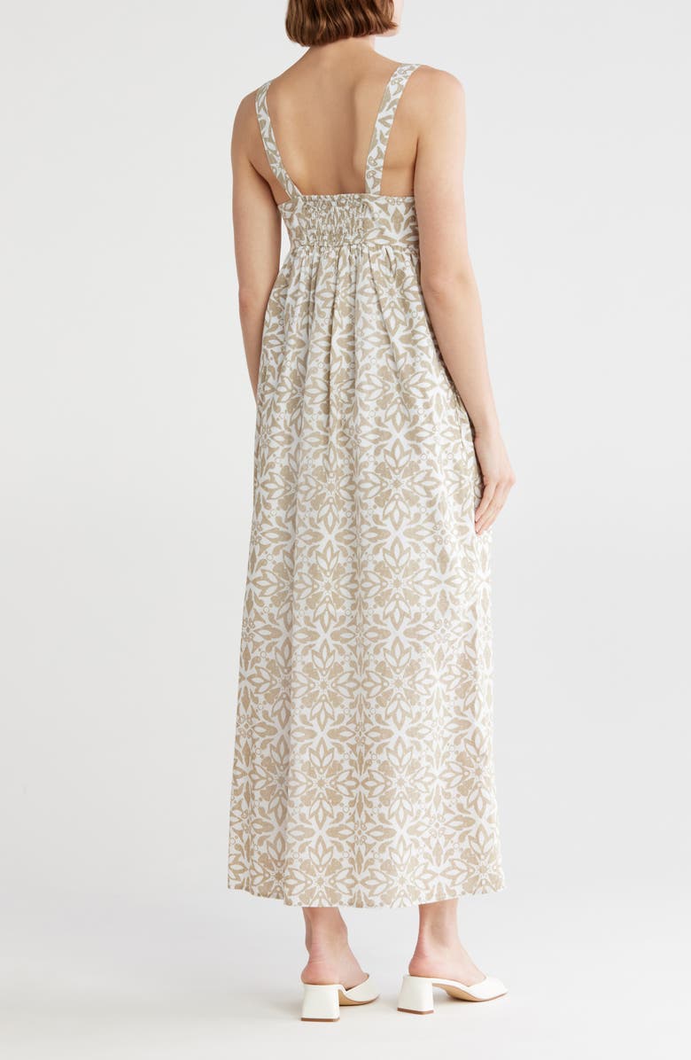 Melrose and Market Square Neck Maxi Dress, Alternate, color, Tan Star Geo
