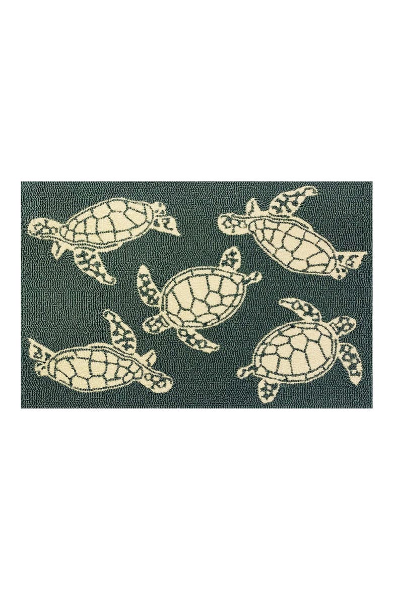 Sea Turtle Doormat, Main, color, GREEN CREAM