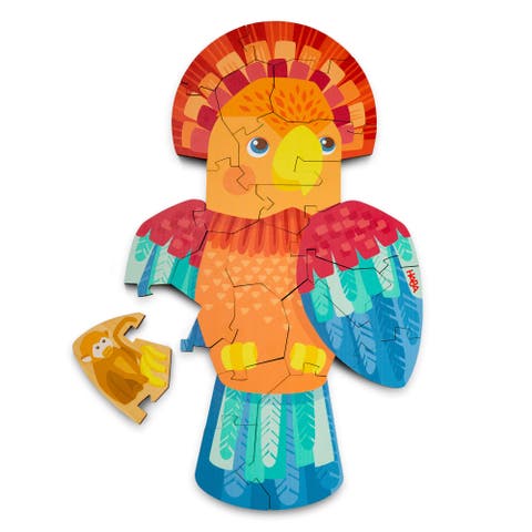 Wooden Puzzle Parrot - 2 in 1 Reversible Puzzle