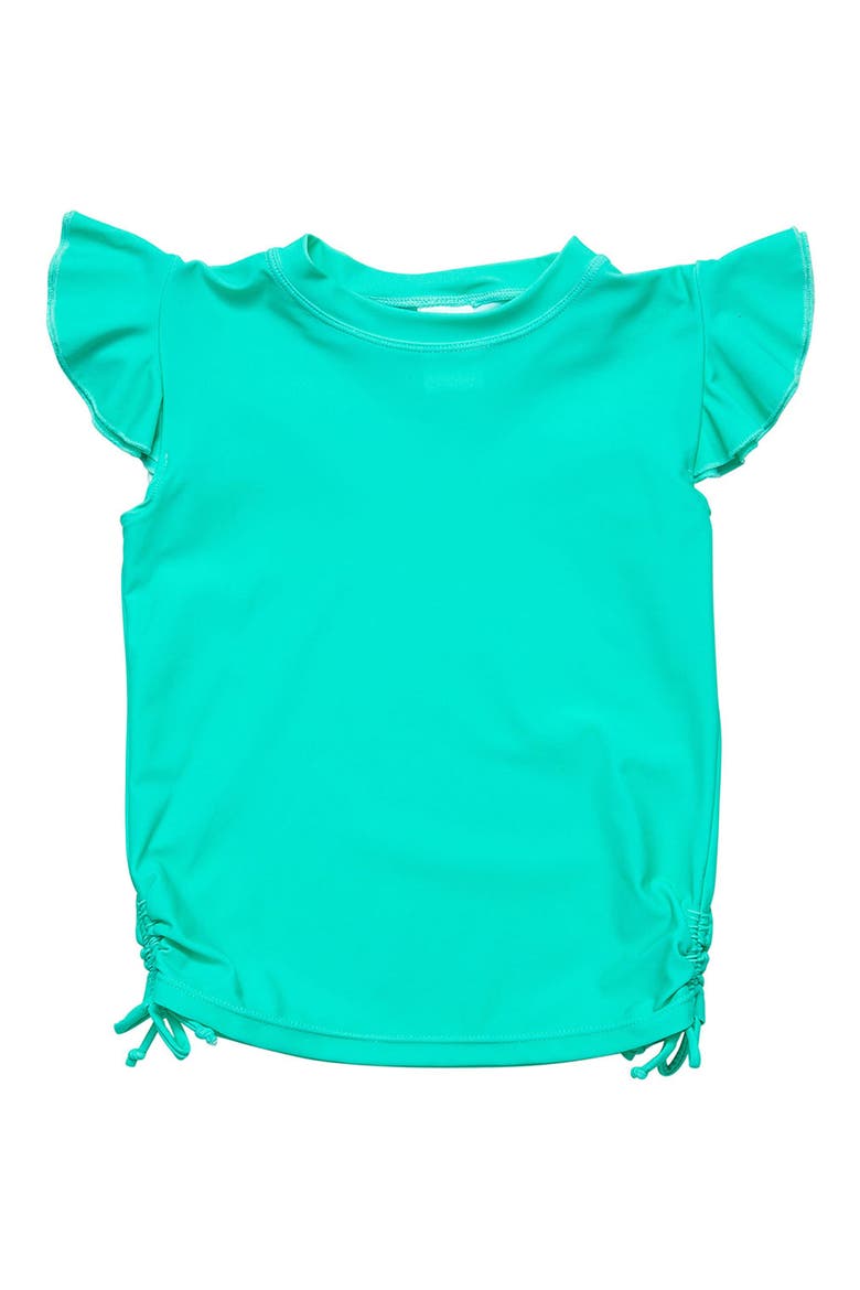 Kids' Mint Flutter Sleeve Rashguard, Main, color, MINT