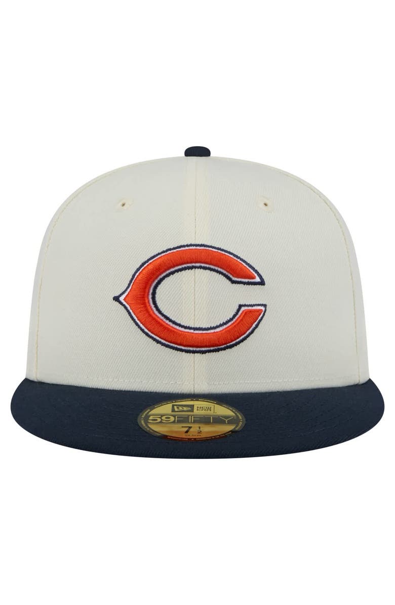 New Era Men's New Era  Cream/Navy Chicago Bears Main 59FIFTY Fitted Hat, Alternate, color, 