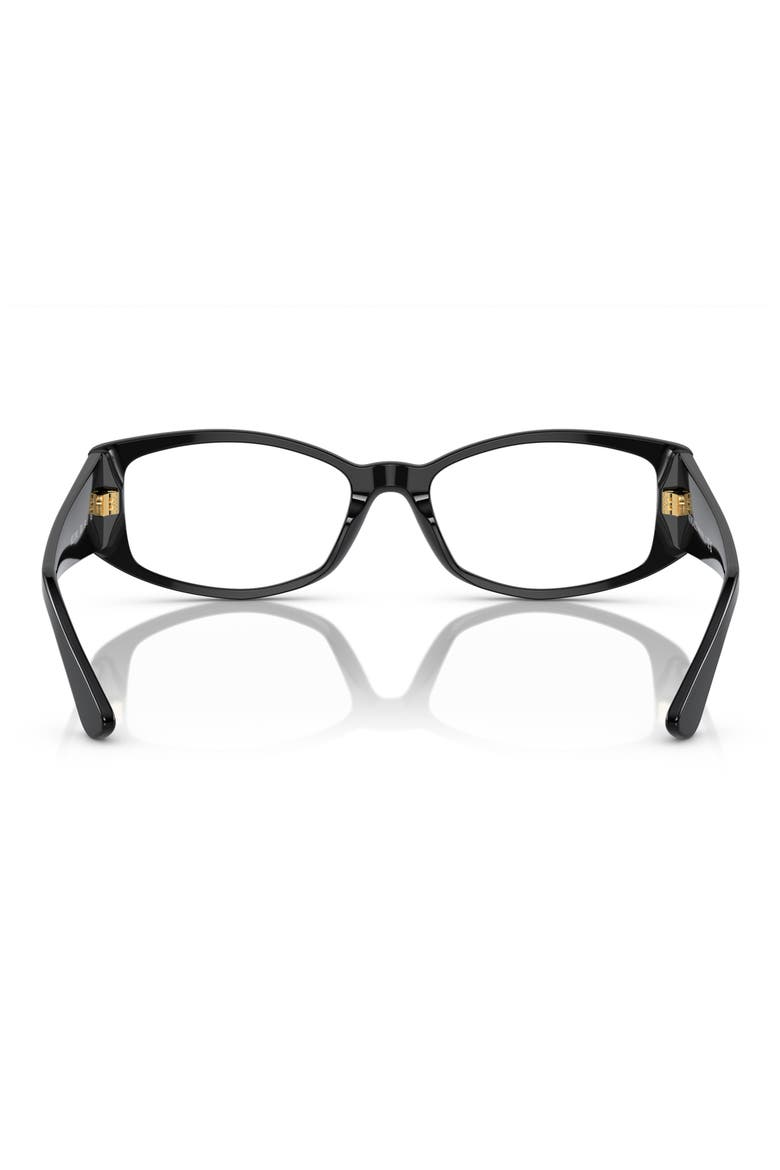 54mm Rectangular Optical Glasses, Alternate, color, BLACK
