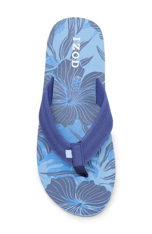 Izod Floral Flip Flop In Navy