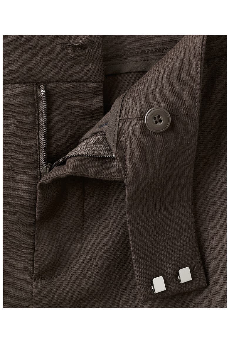 Stretch Linen & Cotton Capri Pants, Alternate, color, CHOCOLATE