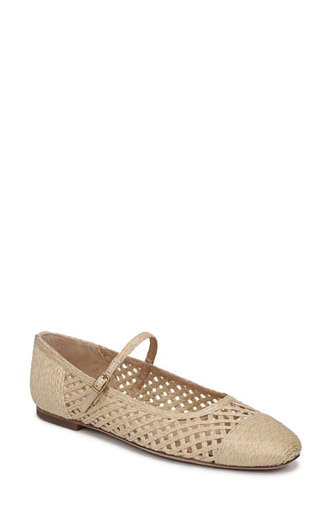 Ellie Raffia Mary Jane Flat (Women)