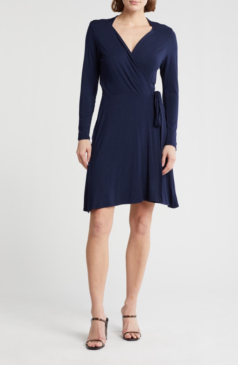 Loveappella Jersey Wrap Dress, Main, color,