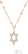LANA 14K Gold Diamond Star of David Pendant Necklace