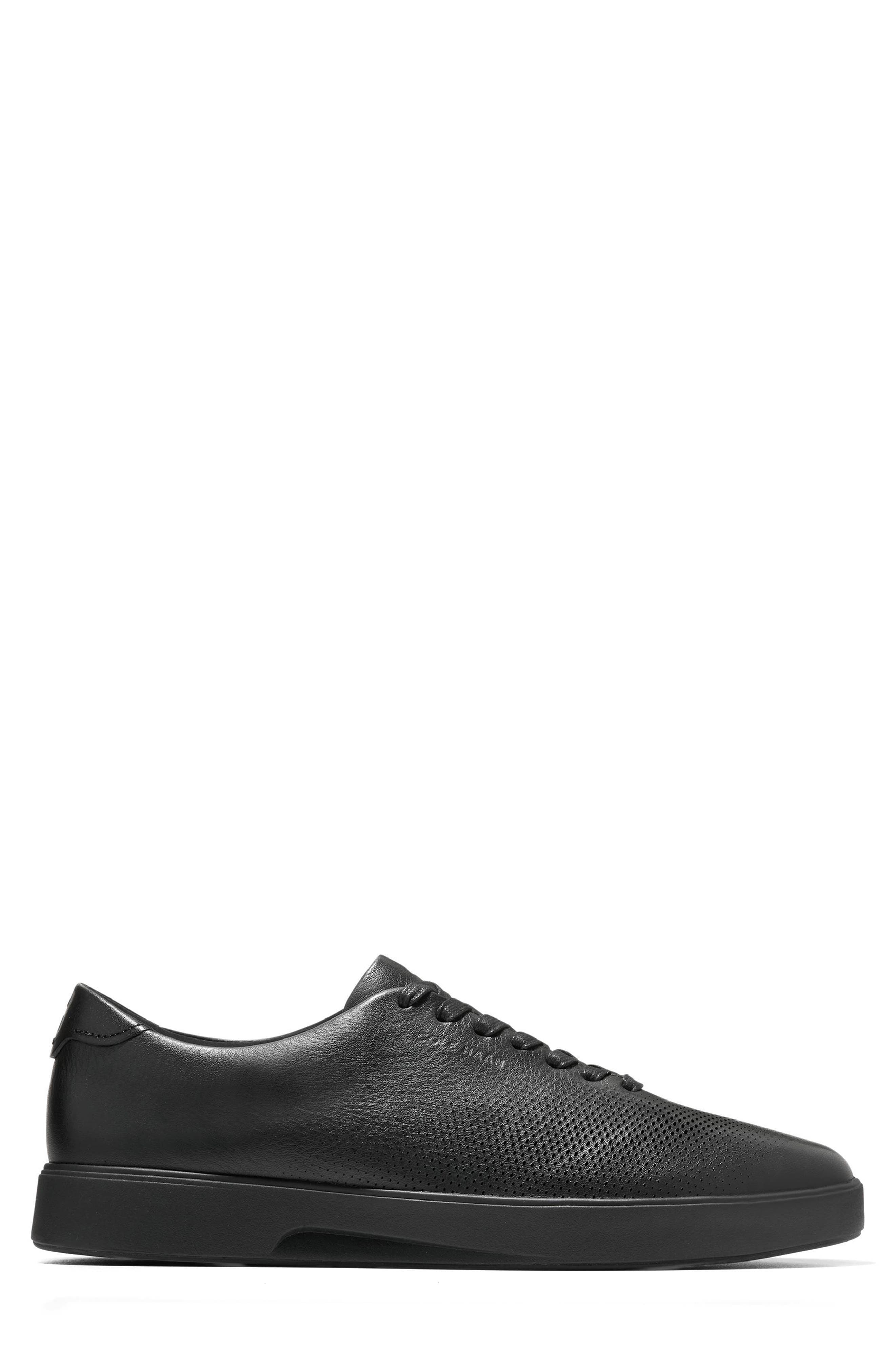 GrandPrø CitySpectre Laser Leather Sneaker, Alternate, color, BLACK / BLACK