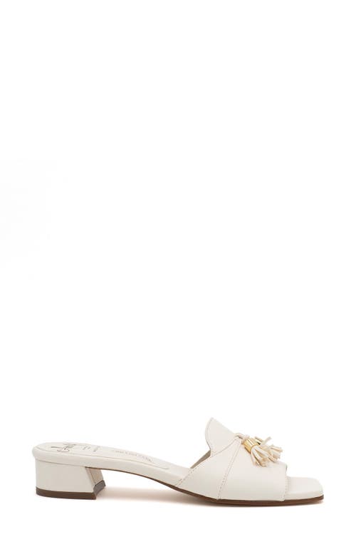 Amalfi By Rangoni Bussola Slide Sandal In Milk Parmasoft - Gold Met