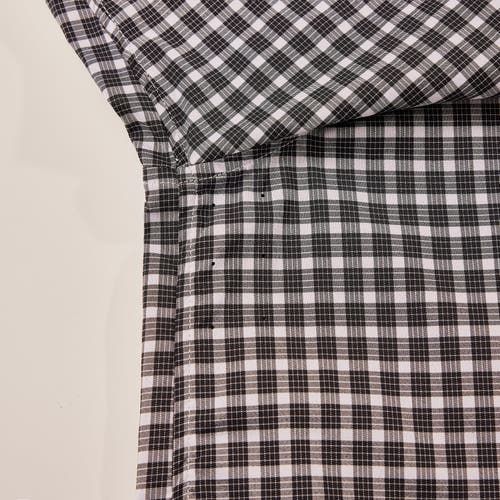 Regent Row Big And Tall Stanton Shirt Long Sleeve Button Down In Black-plaid