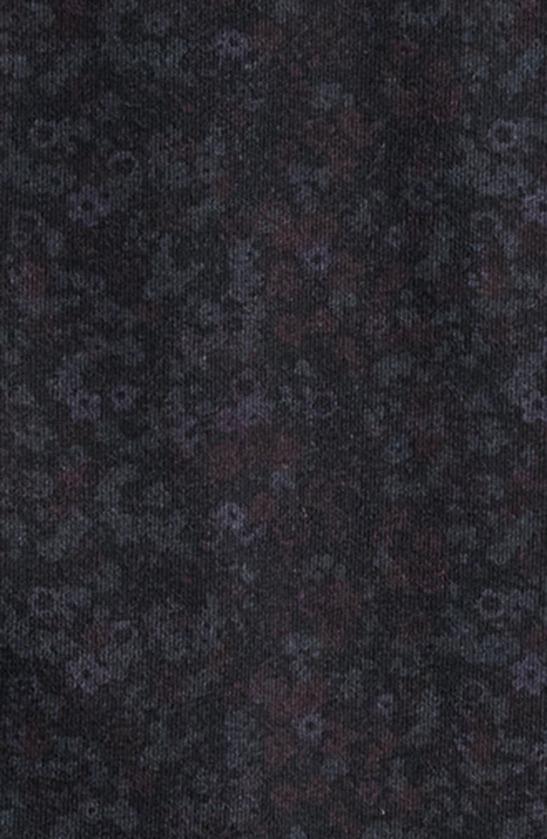 Robert Barakett Felix Floral Print Knit Button-Up Shirt, Alternate, color, Navy