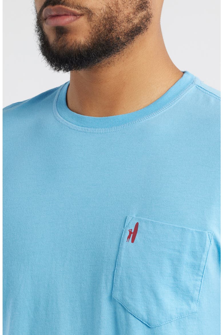 Brews 'n' Views Cotton Blend Pocket T-Shirt, Alternate, color, MALIBLU