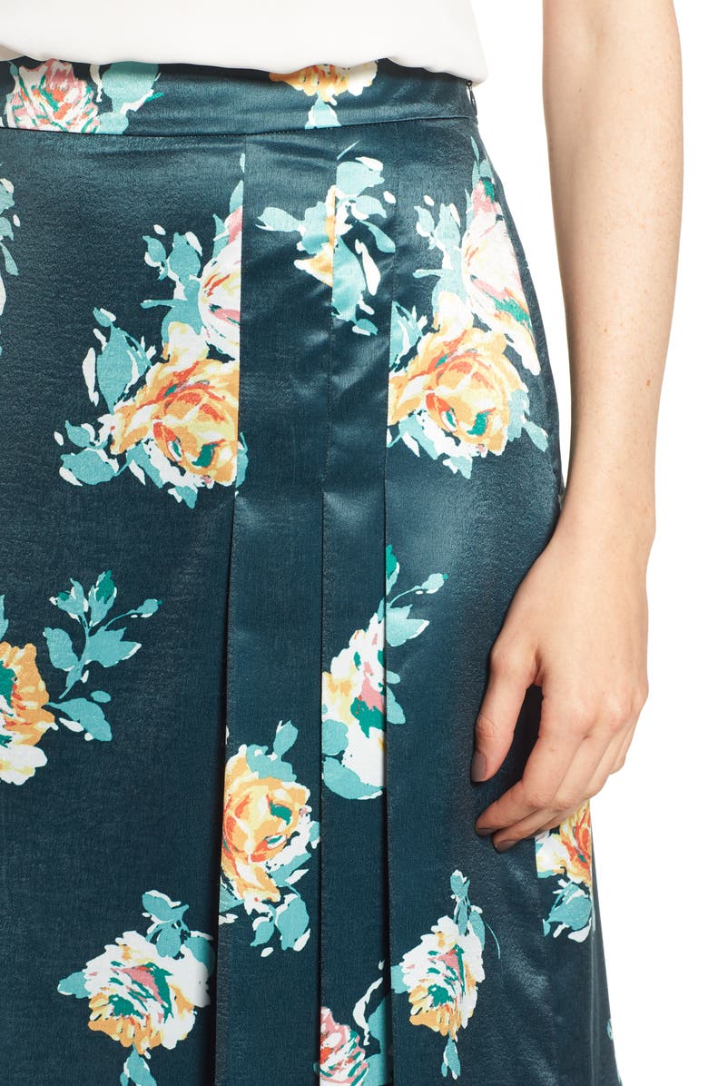 Halogen<sup>®</sup> Pleat Detail Midi Skirt, Alternate, color,