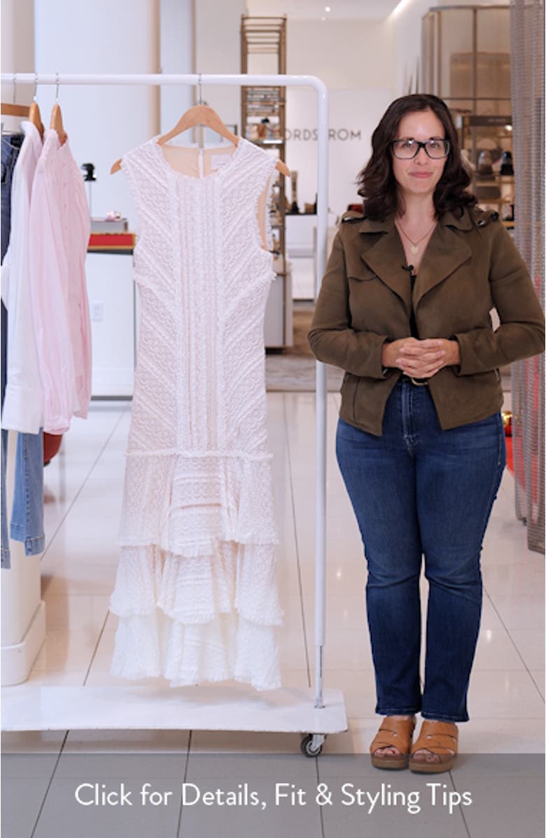 Maceio Stretch Lace Tiered Maxi Dress, sales video thumbnail