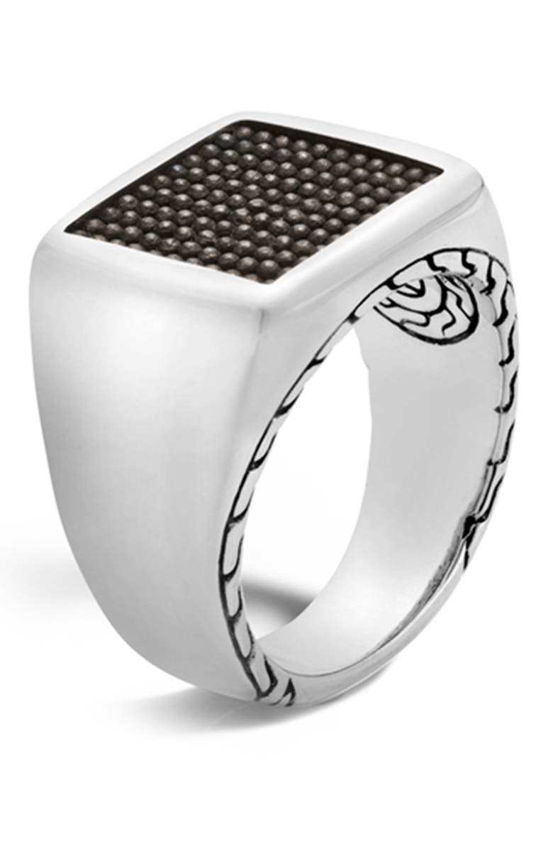 John Hardy Sterling Silver Classic Chain Jawan Signet Ring - Size 10, Main, color, 