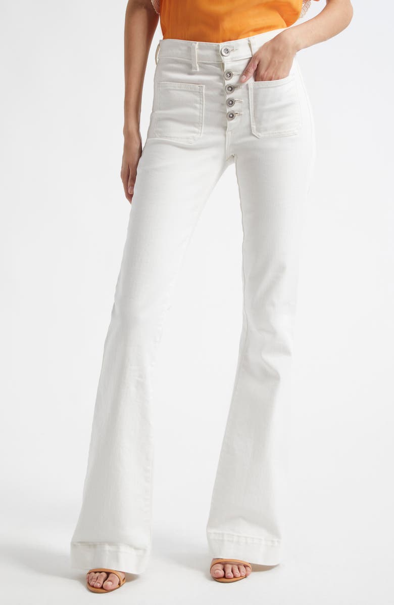 Ramy Brook Cindy Exposed-Button Fly Wide Leg Jeans, Main, color, 