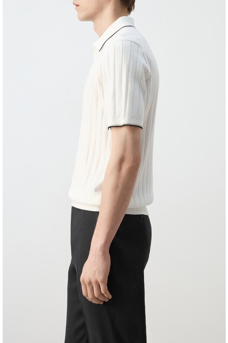 Zip Placket Polo, Alternate, color, OFF WHITE