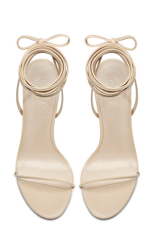 Femme La 3.0 Barely There Ankle Wrap Sandal In Neutral