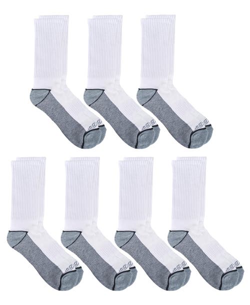 Ed Hardy Athletic Half Cushion Crew Sock 7-pack In White