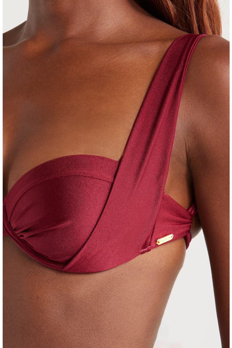 Sheyla Metallic Underwire Bikini Top, Alternate, color, WINE