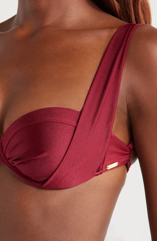 Boamar Sheyla Metallic Underwire Bikini Top In Wine