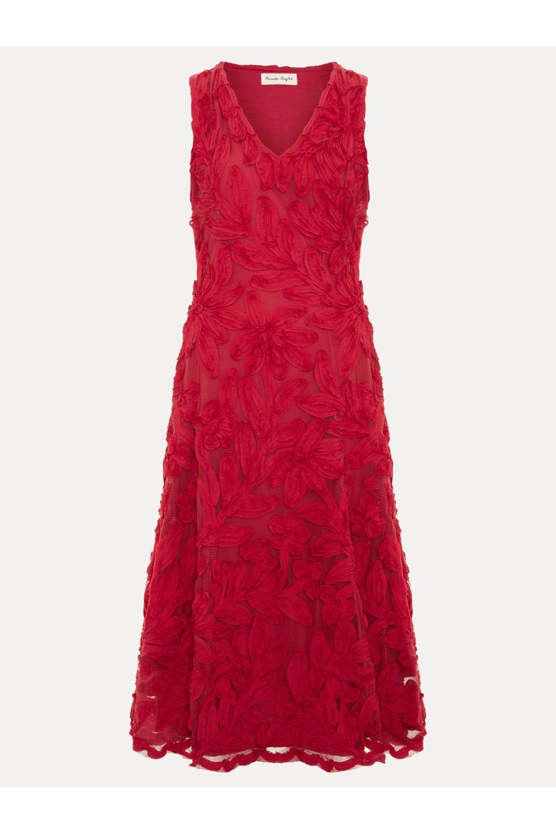 Paloma Embroidered Fit Flare Dress, Alternate, color, Pink